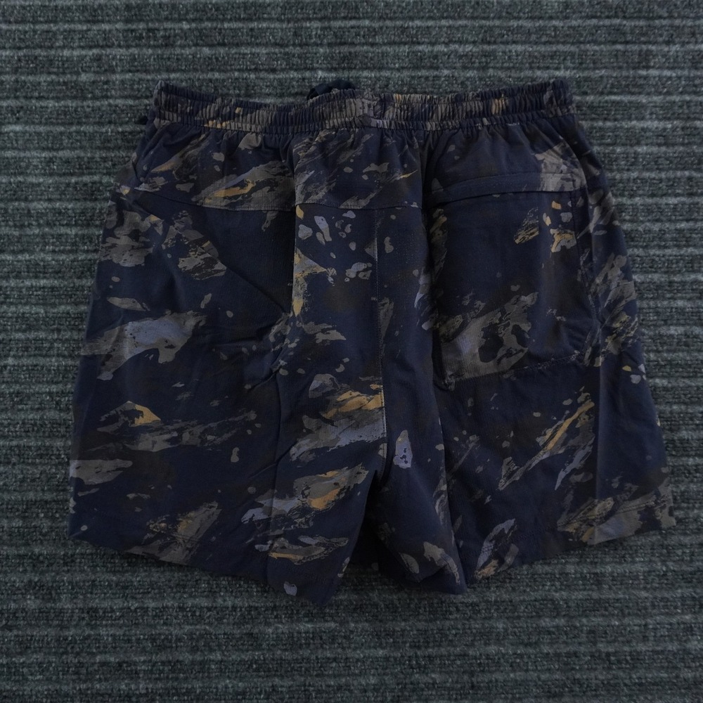 Lululemon Athletic Shorts Mens L Navy Abstract Camo Print Drawstring Pockets - Picture 2 of 11